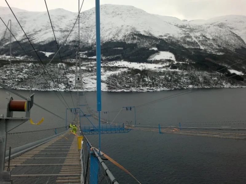 Montáž mosta Hardanger – fotografia 13