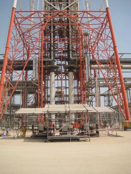 Údržba horákovej veže Qatar Gas